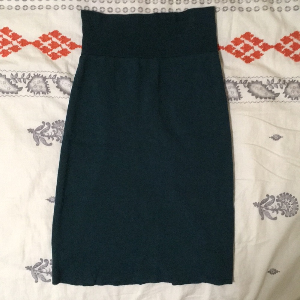 American Apparel Hunter Green Pencil Skirt